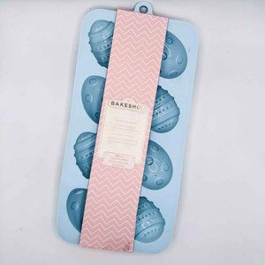 The Bake Shop Easter Eggs - 8 Silicone Chocolate Mold in Baby Blue Color